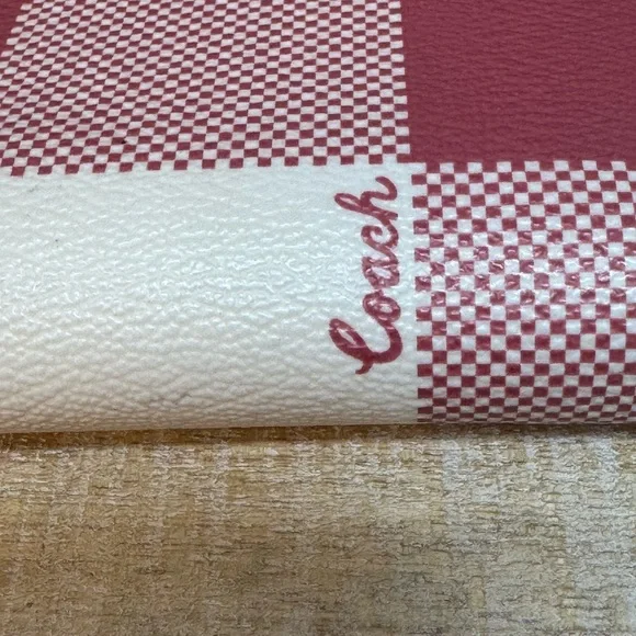 Coach Pink and White Plaid Tote Bag with matching Wallet - Picture 11 of 14